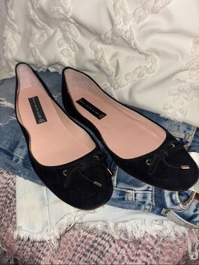 Steven By Steve Madden Black Suede Ballet Flats Size 8M